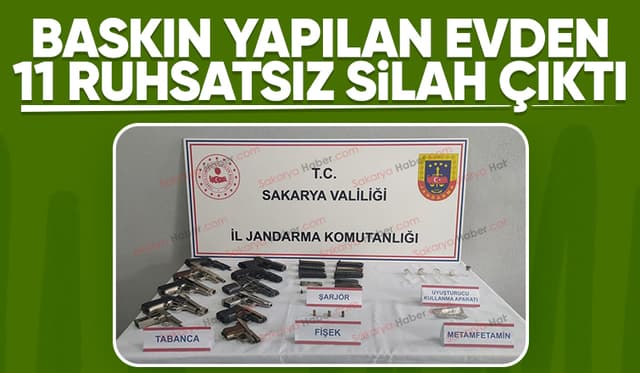 11 ruhsatsız silahla yakalandı