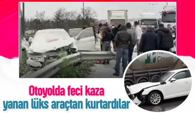 Lüks Otomobillerin Karıştığı Zincirleme Kaza: 2 Ağır Yaralı