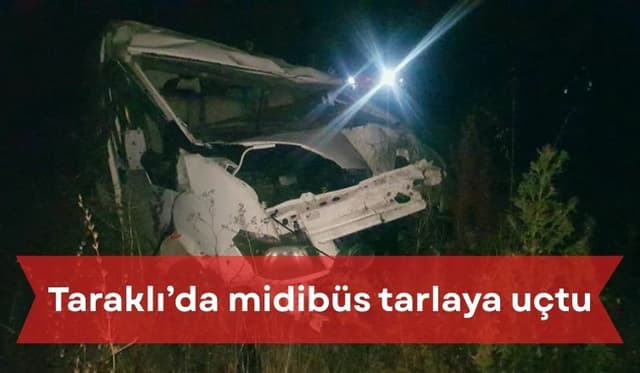 Taraklı’da midibüs tarlaya uçtu: Sürücü yaralı