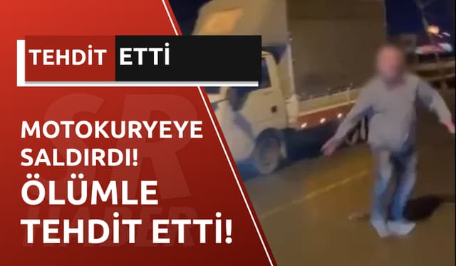 Moto Kuryeye Saldırıp Ölümle Tehdit Ettiler
