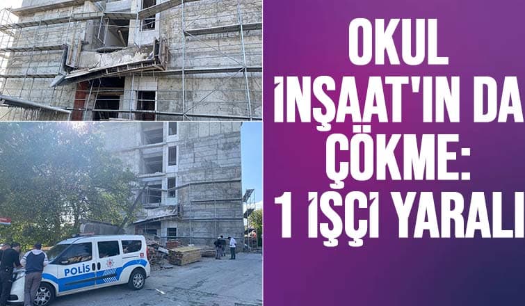 Okul İnşaatın da Çökme Meydana Geldi