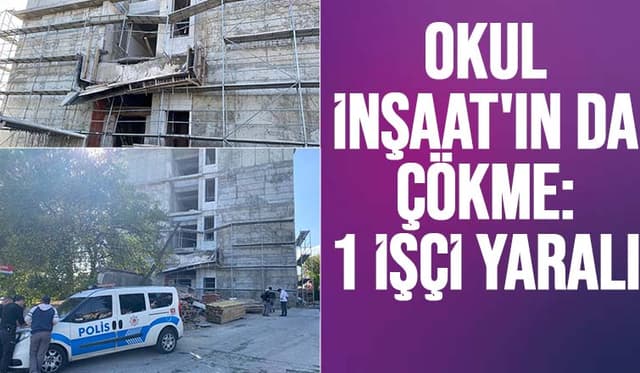 Okul İnşaatın da Çökme Meydana Geldi