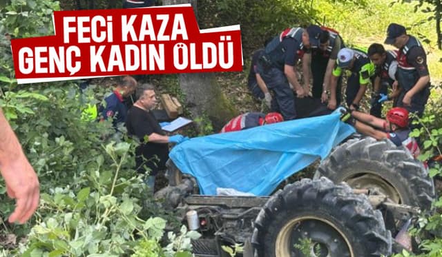 Traktör devrildi, genç kadın öldü