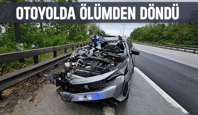 Otoyolda feci kaza