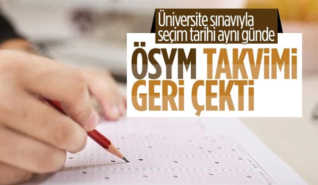 ÖSYM Sınav Takvimini Geri Çekti
