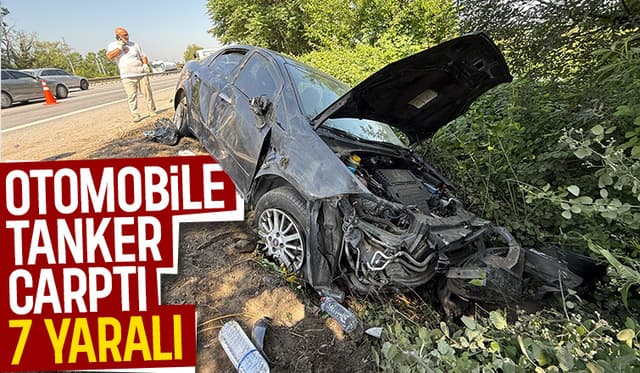 Otoyolda feci kaza: 7 yaralı