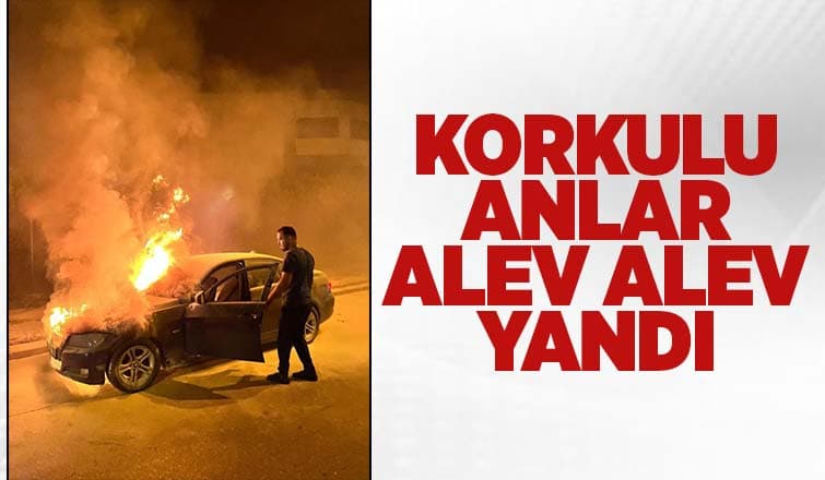 Otomobil Alev Alev Yandı