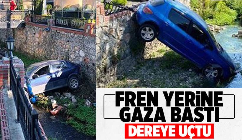 Otomobil Dereye Uçtu