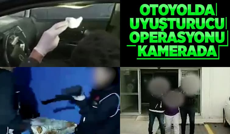 Otoyolda Uyuşturucu Bulunan Otomobile Operasyon Anı