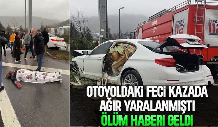 Otoyoldaki Kazada Acı Haber Geldi