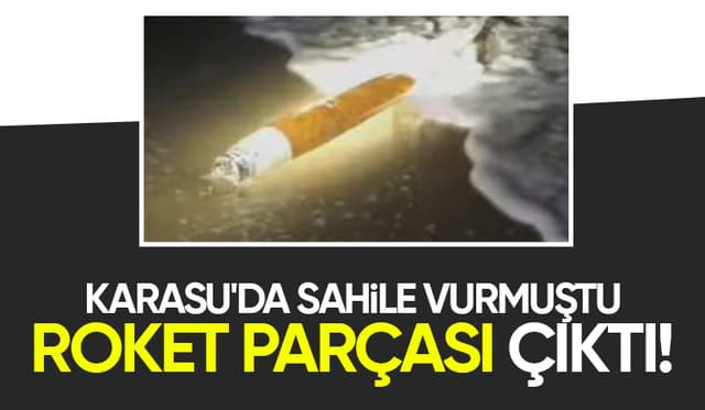 Karasu'da kıyıya vuran cisim roket parçası çıktı