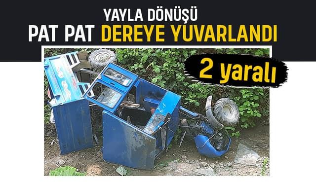 Yayla dönüşü feci kaza 2 yaralı