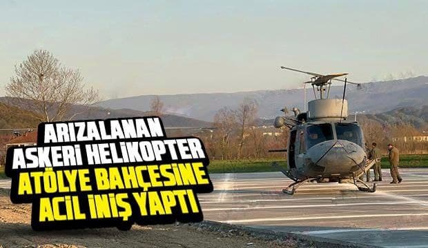 Askeri helikopter acil iniş yaptı