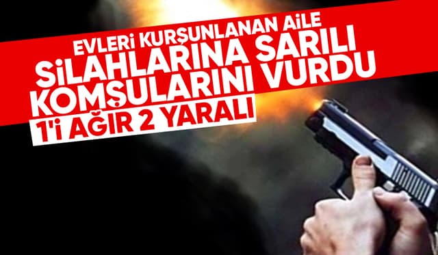 Komşuları olan çifti silahla vurdular