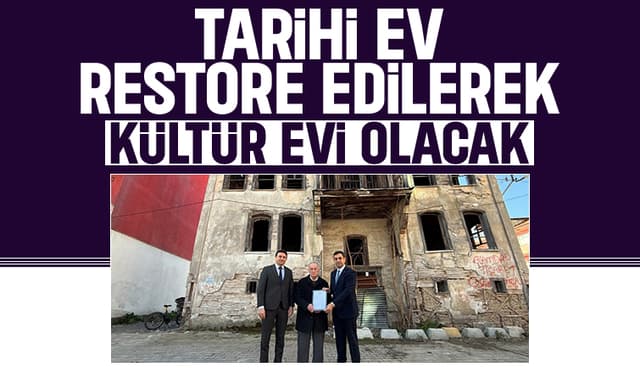 Tarihi ev yıkılmaktan kurtuldu