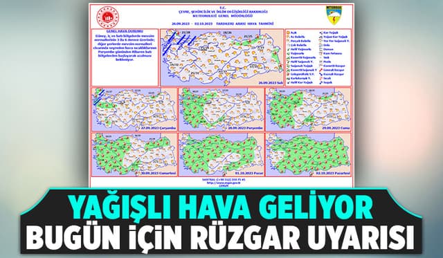Sakarya için kuvvetli rüzgar uyarısı