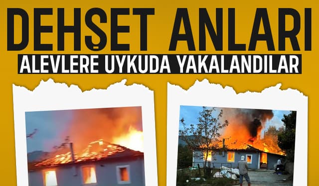 Alev topuna dönen evde yangına uykuda yakalandılar