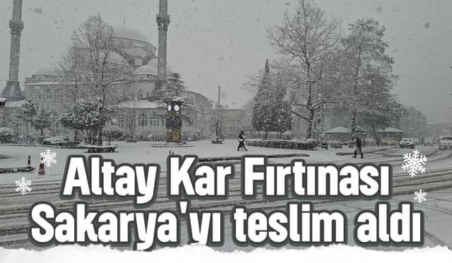 Sakarya'da yoğun kar yağışı