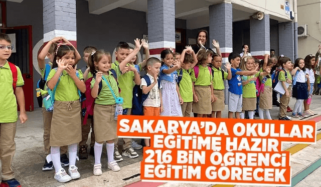 Sakarya'da 216 Bin Öğrenci Okula Başlayacak  