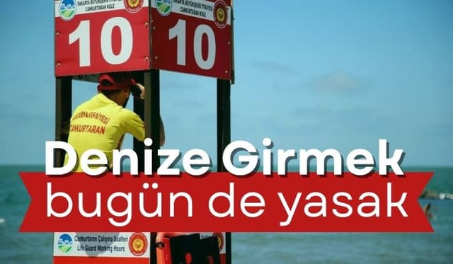 Sakarya’da denize girmek bugün de yasak
