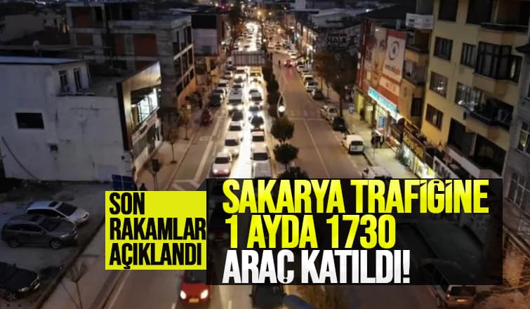 Sakarya'daki araç sayısında artış