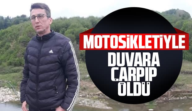 Motosikletiyle kaza yaptı, kurtarılamadı