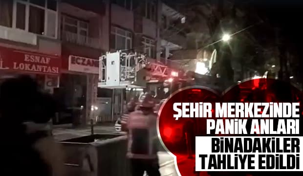 Şehir Merkezinde Yangın Paniği