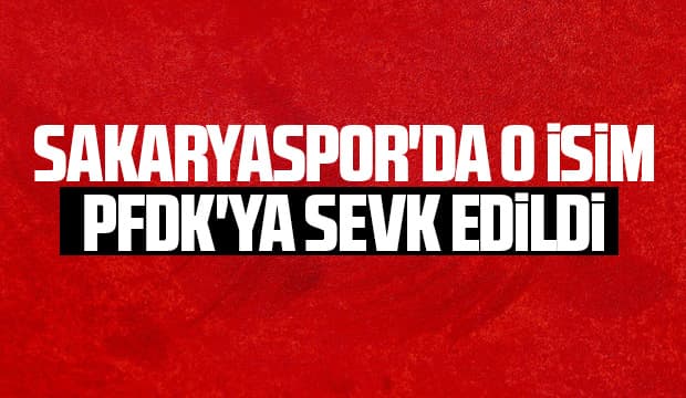 Sakaryaspor'da yardımcı antrenör PFDK'lık oldu