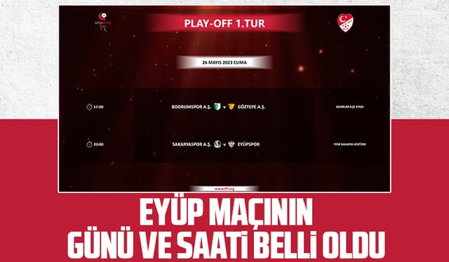 Sakaryaspor Play off maçının günü belli oldu