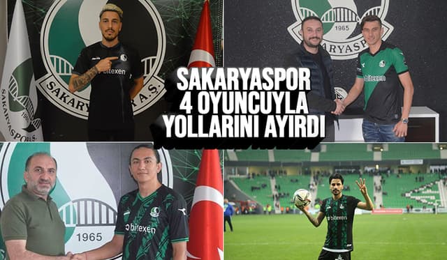 Sakaryaspor'da 4 oyuncunun bileti kesildi