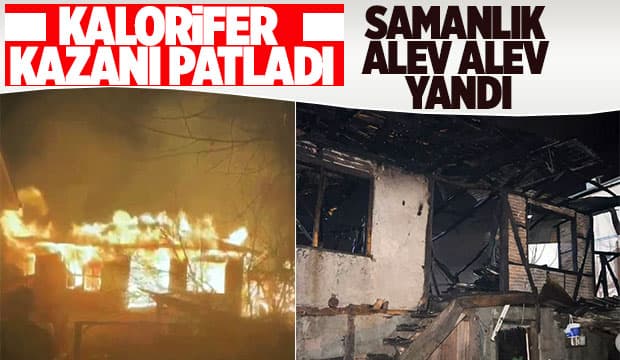 Alevler geceyi aydınlattı