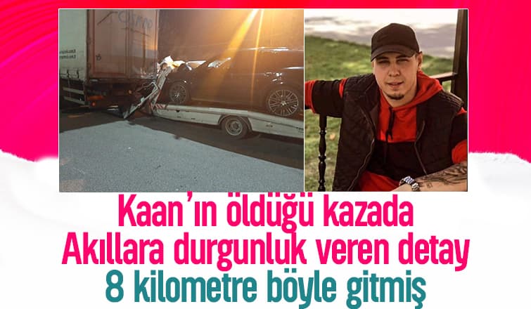 Saplandığı kamyonla 8 km giden sürücü öldü