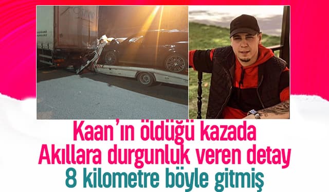Saplandığı kamyonla 8 km giden sürücü öldü