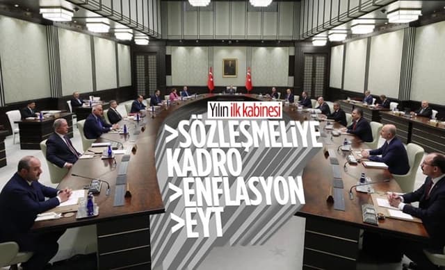 2023 yılının ilk kabine toplantısı bugün yapılacak
