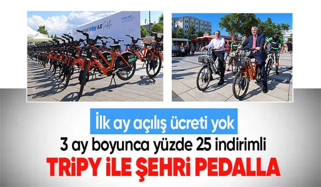 Büyükşehirin yeni elektrikli bisikletleri hizmete başladı