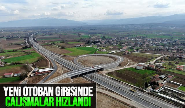 Şehrin yeni otoban girişinde son durum