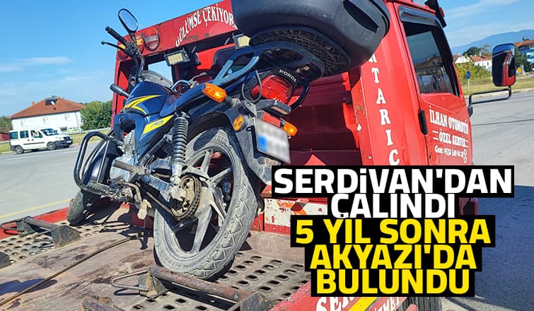 Çalıntı motosiklet 5 yıl sonra bulundu