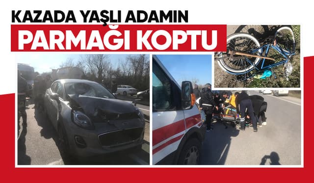 Feci kazada yaşlı adam ağır yaralandı