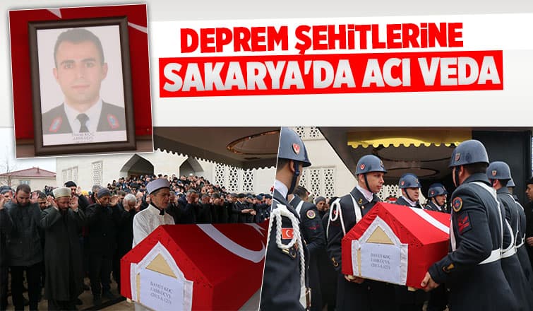 Depremde hayatını kaybeden astsubay, kızı ve annesi son yolculuklarına uğurlandı