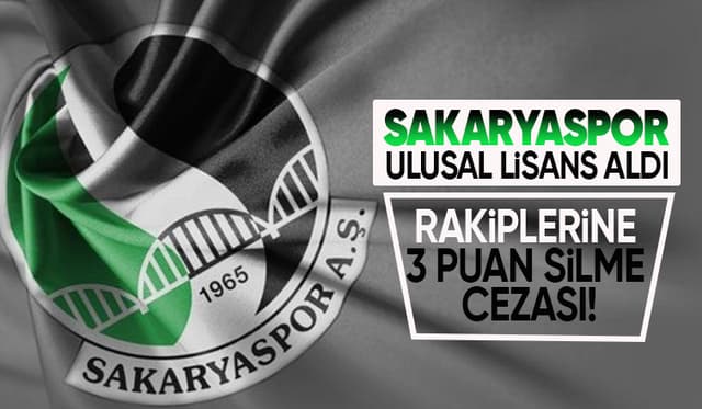 Sakaryaspor'un rakiplerine 3 puan silme cezası