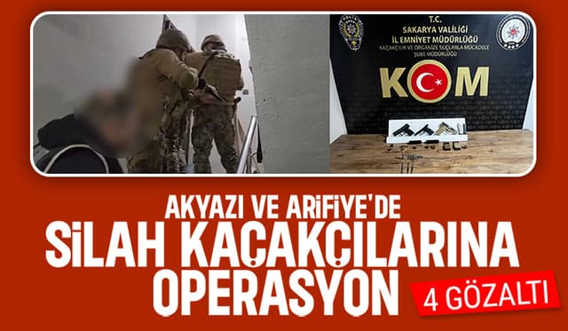 Silah kaçakçılarına operasyon kamerada