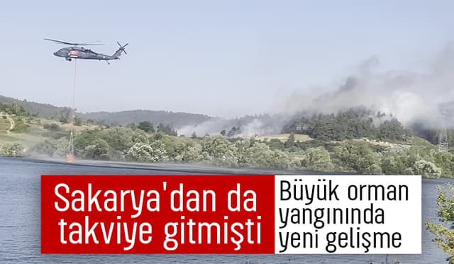 Orman yangını havadan ve karadan müdahale ile söndürüldü