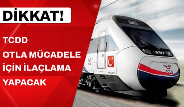 TCDD Sakarya Tren Yollarında Otla Mücadele İçin İlaçlama Yapacak