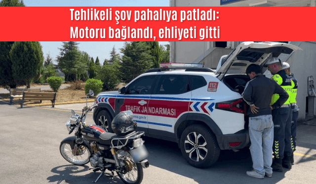 Tehlikeli hareketler cezasız kalmadı: Motosiklet trafikten men edildi, ehliyet iptal edildi