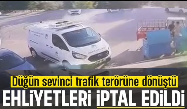 Düğün Konvoyu Caddeyi Kapattı, Drift Gösterisi Yaptılar!