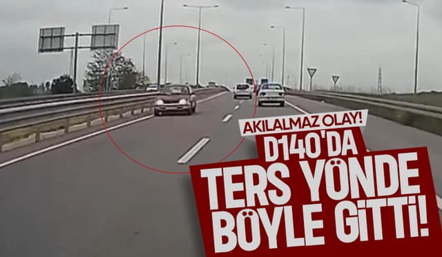Duble yolda ters yön faciası kıl payı atlatıldı; İşte o anlar