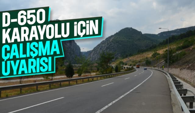 D-650 karayolunda yol çalışması