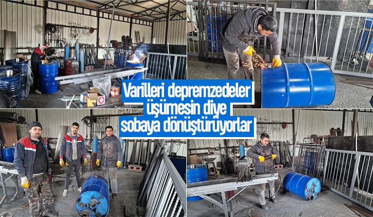Variller depremzedeler için sobaya dönüşüyor