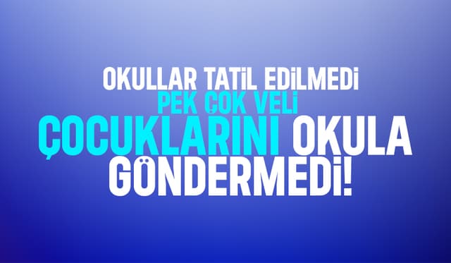Sakarya'da tatil kararı çıkmadı; Pek çok veli çocukları okula göndermedi