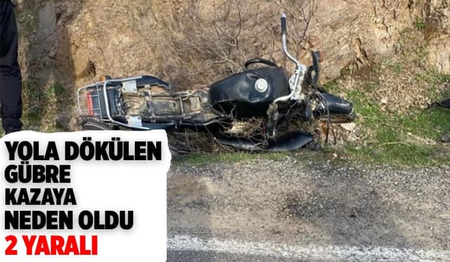 Yola dökülen gübre 2 kişiyi hastanelik etti